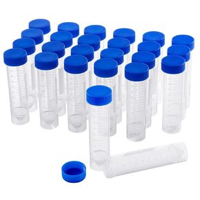 Ackers Conical Centrifuge Tubes 15mL, 100 Pcs Sterile Plastic Test Tubes with Screw Caps, Polypropylene Container with Graduated and Write-on Spot, Non-Pyrogenic, DN/RNase Free