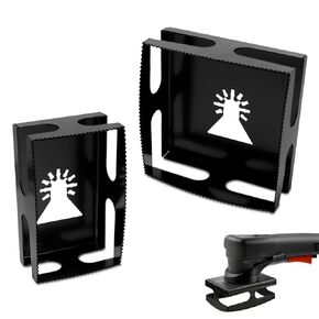 2 Pack Rectangle and Square Slot Cutter, Socket Slot Cutter Drywall Oscillating Tool Cutting One Step in Place for Drywall, Plastic Metal, Wood, Stainless Steel Square Slot Cutter for Electrical Boxes