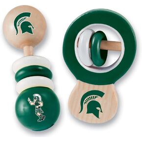 MasterPieces NCAA Indiana Hoosiers Real Wood Baby Rattles (2-Pack)