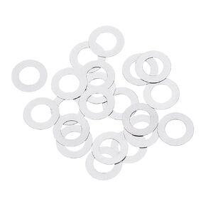 uxcell M6 304 Stainless Steel Flat Washers, 50pcs 6x10x0.1mm Ultra Thin Flat Spacers for Screw Bolt, Electronic Repair, Automotive
