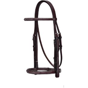 Hunter Bridle Brown Hunter Leather Bridle for Horses | Available Brown Color | Full Size Single Crown Hunter Bridle Hunter Equestrian Economy Hunt/Show Bridle