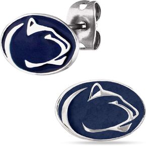أقراط Stone Armory Penn State - أقراط Nittany Lion المرصعة - لا تسبب الحساسية للأذنين الحساسة - إكسسوارات Penn State للنساء