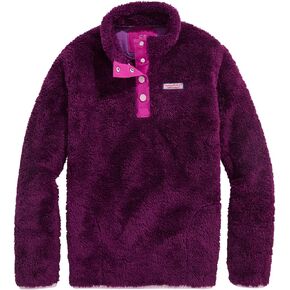 vineyard vines Girls' Teddy Fleece Snap Pullover