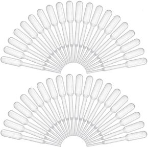 BronaGrand 200 Pieces Graduated Transfer Pipettes Plastic Eye Dropper Disposable Essential Oils Pipettes,Clear,Capacity 0.2ml