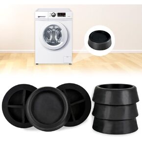 6 Pcs Anti Vibration Pads for Washing Machine, Washing Machine Foot Pads, Non Slip Reduce Noise Washing Machine Anti Vibration Pads, Anti-Walk Rubber Washing Machine Mat for Most Furniture
