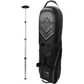 CaddyDaddy Enforcer Golf Travel Bag Soft-Sided Cover with Hard Top Protection, Wheels & Lockable X-Large Zippers. Case for Transporting Golf Clubs on Airlines, 1 Year Travel Case Replacement Coverage
