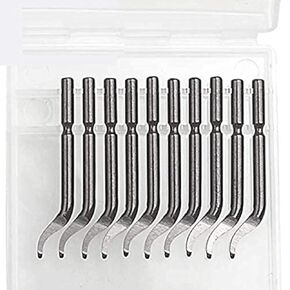 Acrux7 10 Pack Metal Deburr Blades Set, Blade Length 43 mm, High Speed Steel, Deburring Blades Suit for(Diam<1.5mm) Hole and Clip Clean