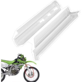Motorcycle Fork Guards 1 Pair Motorcycle Front Fork Slider Guards Cover Fork Clips Fit for KDX250 KLX250 KLX250R KLX650 KLX650R Body & Frame Parts(White)