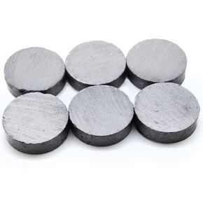 Eisco - Ceramic Disc Magnets Pack of 6-25x5mm - Durable and Versatile Magnets for Science, Education, and Experiments - Ideal for Magnetic Fields Studies, STEM Projects, and Lab Applications
