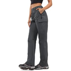 Moosehill Women's-Hiking-Pants-Cargo-Quick-Dry-Stretch-Lightweight Work Outdoor Pants with 5 Deep Pockets