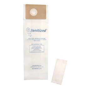 Janitized JAN-ADVSPEC-2(10) Premium Replacement Commercial Vacuum Paper Bag for Advance Spectrum, Clarke CarpetMaster, SSS Prosense Vacuum Cleaners, OEM#1471058500 (Pack of 10)