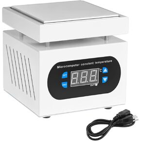 QWORK Soldering Hot Plate, 110V 360W Soldering Station with Digital Display –Electric Preheat Rework Heater Lab for Precision Heating (30°C to 400°C)