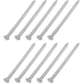 uxcell 145Pcs Small Hardware Nails, 6D x 2" Carbon Steel Round Head Nail Common Finishing Nail for Household Woodworking Picture Hanging DIY Projects, Silver Grey