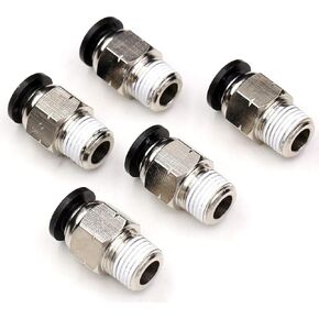 6mm Push to Connect 1/8 Inch NPT Air Fittings Push in Connectors Air Line Quick Connect Fittings,CEKER 6mm OD Tube Fittings Pneumatic Fittings Air Hose Fittings 3D Printer Accessories 10Packs