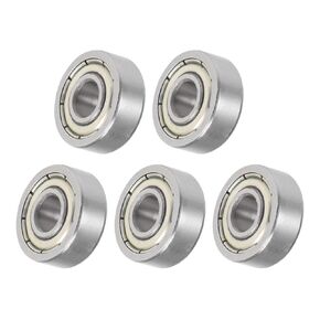 METALLIXITY Deep Groove Ball Bearings (636ZZ, 6mm x 22mm x 7mm) 5Pcs, Carbon Steel Double Shielded Industrial Bearings - for Industrial Micro Motor