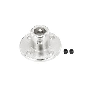 MECCANIXITY 2 Pcs 10mm Flange Coupling Connector Rigid Guide Model Coupler Accessory Shaft Axis Fittings with Fastening Screw for DIY RC Model Motors,Silver