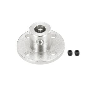 MECCANIXITY 2 Pcs 10mm Flange Coupling Connector Rigid Guide Model Coupler Accessory Shaft Axis Fittings with Fastening Screw for DIY RC Model Motors,Silver