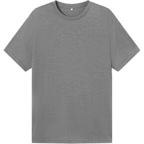 90S Thread Count 100% Merino Wool Lightweight Base Layer T-Shirt, Unisex Ultrafine 90S Thermal Breathable T-Shirt