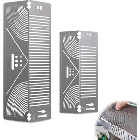 2 Pack Precision Flex Angle & Arc Marking Tool, Angle & Arc Marking Tool, Regla Giratoria Para Cortes MetáLico Para Soldadores, Adjustable Linear Arc Dual-Purpose Scriber, Metal Marking Tool