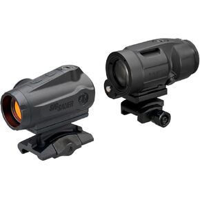SIG SAUER ROMEO5 Gen II 1x20mm 2 MOA Red Dot Sight & 3x22mm JULIET3-Micro Magnifier Combo Kit | حزمة بصرية متينة مقاومة للماء وقابلة للتعديل