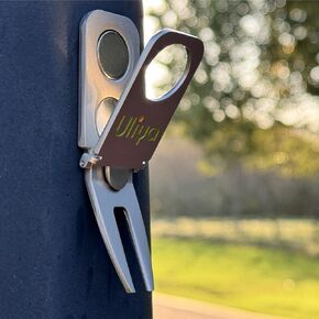 Uliya 【Upgraded】 Magnetic Golf Holder Golf Divot Marker Tool Portable Golf Cart Holder Clip Multipurpose Golf Accessories Portable Rest for Golf Cart