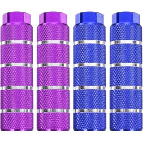 HARFINGTON Bike Pegs Aluminum Alloy Rear Stunt Pegs Anti-Skid Stripe Back Seat Stands Fit Axles for Mountain