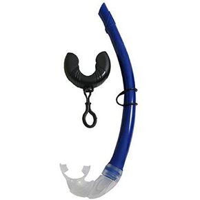 Scuba Choice Silicone Roll-up Nautilus Snorkel with Storage Container, Blue