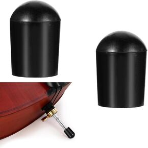 Cello Endpin Rubber Tip, 2 Pcs Cello Endpin Stopper Black Cello Anti-slip Plug Musical Instrument Accessories for Cello Practice Performance