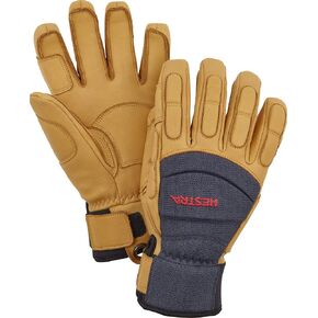 Hestra Vertical Cut CZone 5-Finger Leather Winter Glove - Windproof and Waterproof, Versatile 5-Finger Glove for Skiing, Snowboarding and Snow