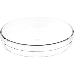 Pioneer Plastics 170C Clear Round Petri Dish Plastic Container, 6" W x 1" H