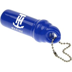 T-H Marine Pop Open Boat Registration Holder | Floating Waterproof Container Keep Licenses & Documents Dry | Includes Key Chain - Blue