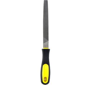 6inch Length Flat File, High Carbon Steel Hand File with Ergonomic Handle for Removing, Refining, Shaping and Scraping Projects
