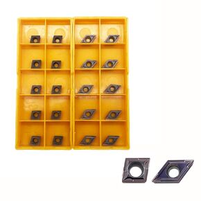 20pcs CCMT09T304/CCMT32.51 Carbide Turning Inserts,CCMT Insert Mutilayer Coated CNC Lathe Replacement Cutters Inserts for Lathe Turning Tool Holder Boring Bar