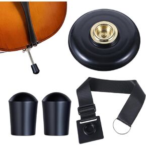 5 Pcs Cello Accessories Kit Cello Endpin Anchor Stopper Includes Cello Anti Slip Pad Cello Strap Stopper Cello Endpin Rubber Tip Floor Protectors for Cellist Practice Performance
