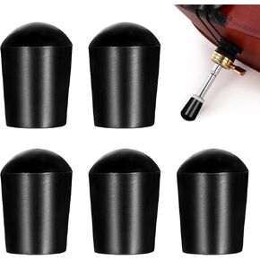 5PCS Cello Stopper Cello Rock Stop Stand Endpin Stopper Rubber Black Silent Endpin Stoppers, Rockstop Stoppers Instrument Tail Pin Rest, Anti-Slip Plug Cello Stopper Holder for Practice Performance