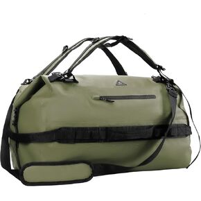 Haimont Large Waterproof Duffel Backpack Roll-Top Heavy Duty Dry Duffle Bag for Boating, Travel, Motorcycle, Kayaking, Camping, 60L