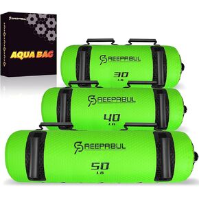 Aqua Bags for Workout 5-45lbs - Ultimate Core Water Weights Aqua Bag - Portable Stability Fitness -Stability, Core and Balance Training - Portable Fitness Equipment - Includes Three Bags