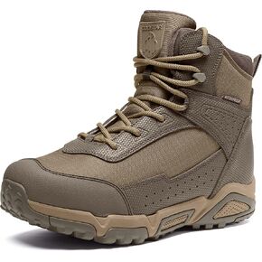Men's Water-Resistant Work Boots Lightweight Tactical Boots Non-Slip Hiking Boots for Men Black Size 11 Wide