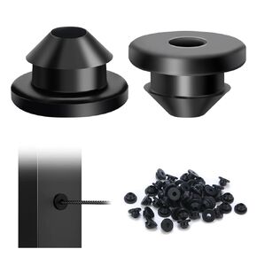 200 Pack Cable Railing Rubber Grommets for 1/8" 5/32" 3/16" Cables for Metal Cable Railing Posts, 1/8" Cable Railing Kit Protector Sleeve Grommet for Outdoor Indoor Metal Posts (200)