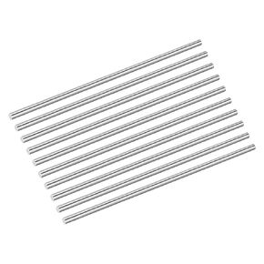 uxcell 10Pcs 304 Stainless Steel Rods, 2.5mm x 102mm Metal Solid Shaft Round Rod Lathe Bar Stock for Model Plane Cars Ship DIY Craft Metal Working