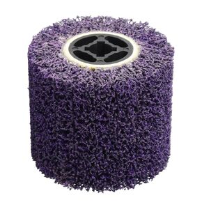 Rocaris 36 Grit Abrasive Drawing Wheel Drum, 4.5"×4" Wire Drawing Polishing Burnishing Wheels, Buffing Wheels for Wood Metal Surface Polishing, Purple
