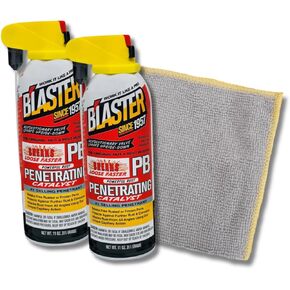 GROVE 2 Pb Blaster + Microfiber Cloth - Penetrating Oil - Pb Blaster Penetrating Oil Spray - Blaster Garage Door Lubricant | Penetrating Oil for Rusted Bolts Free All Penetrating Oil Spray - 11oz