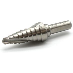 TEMO M35 Cobalt Spiral Flute Type Step Drill, 9 Size from 1/4 Inch To 3/4 Inch, 3/8 Inch Shank