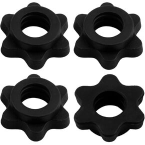 Barbell Clamps, Spinlock Collars 1 Inch Dumbbell Hex Nut Barbell Collar Clamps Weight Clips Standard Barbell Screw Collar Nonslip for Dumbbells Barbells Bars Sports Weight Lifting Fitness PVC Material