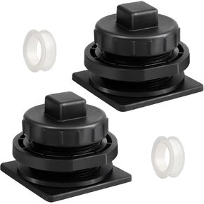 2Pcs Stock Tank Drain Plug Kit Compatible with Rubbermaid Water Trough 100 50 70 150 300 Gallon Stock Tank,Water Trough Drain Plug Kit for Rubbermaid FG424288BLA/FG424400BLA/FG424500BLA/FG424700BLA