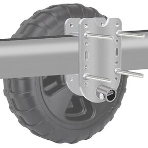 Boat Lift Installation Wheel Kit Rust-Proof Boat Lift Wheel Bracket Aluminum Mounting Plates & Hot Dipped Galvanized Steel Axles Comes in Set of Two Boat Lift Parts Fits Most Lifts