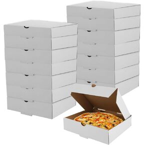 80 Pack Mini Pizza Boxes, 3.5" x 3.5" White Mini Corrugated Pizza Boxes Cardboard Boxes Take Out Food Containers, Reusable Pizza Box Takeaway Shipping Boxes for Pizza Cake Cookies Fresh