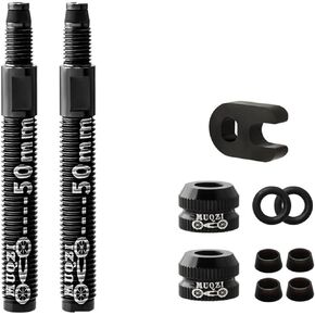 2PCS Bicycle Tubeless Valves, Bicycle Valve Adapter Bicycle Valve Extension French Tubeless Presta Valve Stem 50mm