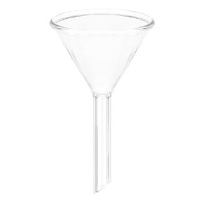 PATIKIL 45mm Glass Funnel, Short Stem Scientific Borosilicate Glass Heavy Wall Funnel for Filling Water Bottle Home Lab Kitchen Use
