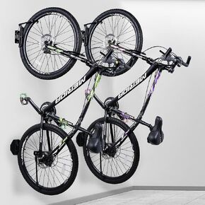 Swivel Bike Wall Mount | 1 Pack, Holds 66 LBS | Garage Bike Rack Wall Mount For Most Bikes | Space Saving Bike Rack For Garages, Apartments, Or Outdoors | Folding Bike Rack For Bikes Up To 66 LBs